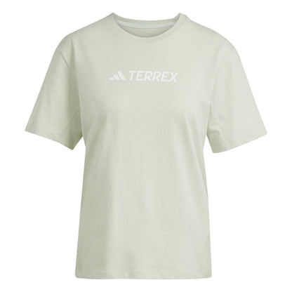 Linen Green - Front - Adidas Womens-Ladies Terrex Classic Logo T-Shirt