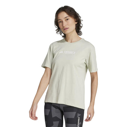 Linen Green - Lifestyle - Adidas Womens-Ladies Terrex Classic Logo T-Shirt