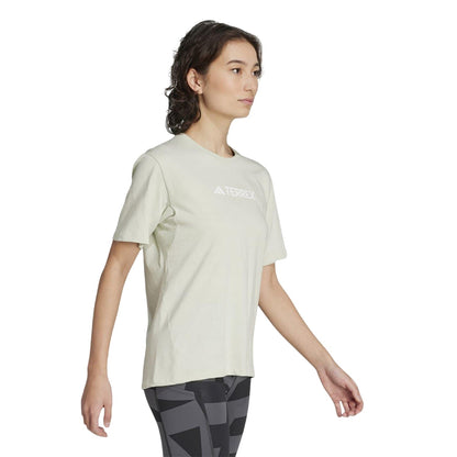 Linen Green - Pack Shot - Adidas Womens-Ladies Terrex Classic Logo T-Shirt