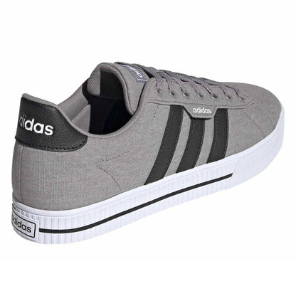 Grey - Back - Adidas Mens 3.0 Logo Canvas Trainers