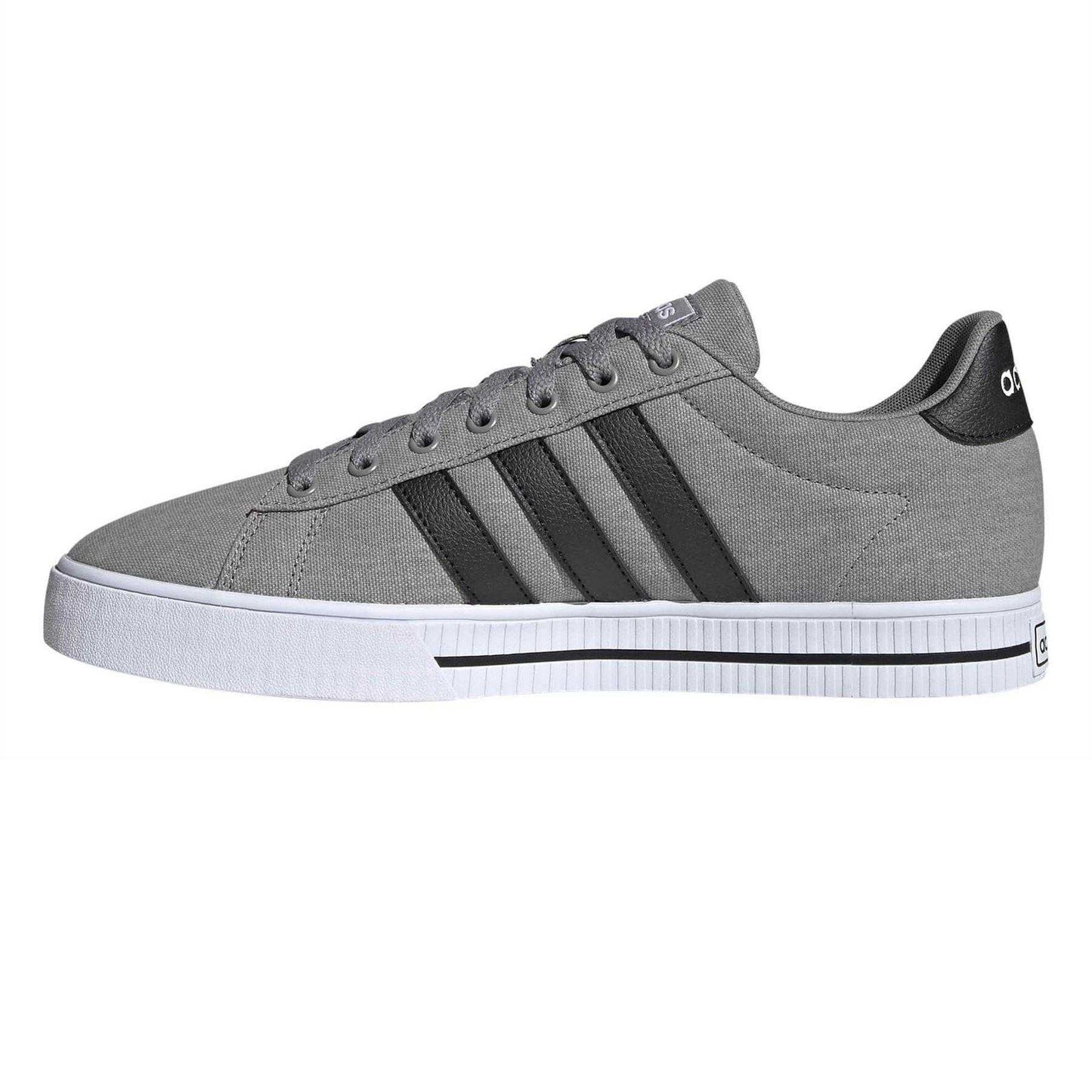 Grey - Side - Adidas Mens 3.0 Logo Canvas Trainers