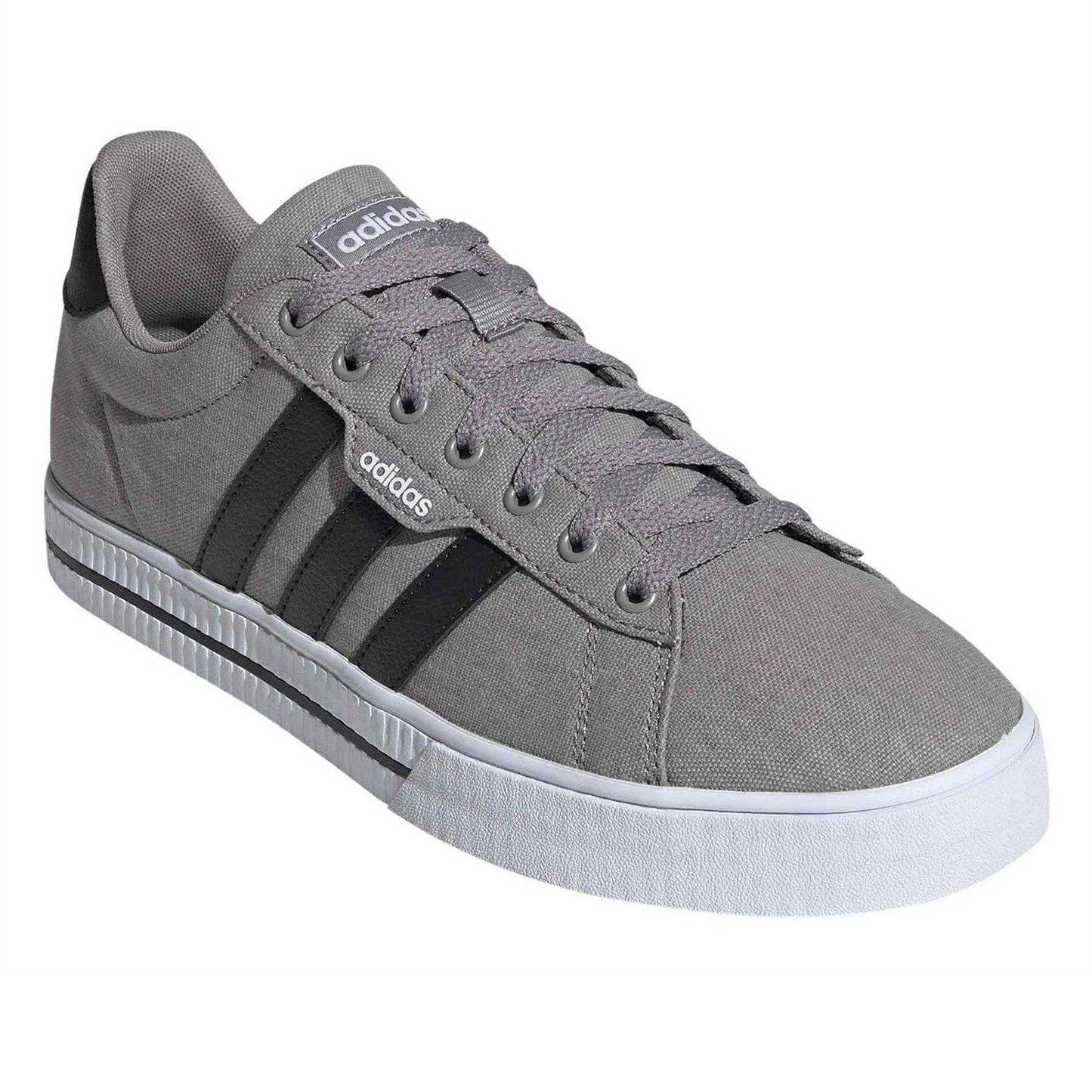 Grey - Pack Shot - Adidas Mens 3.0 Logo Canvas Trainers