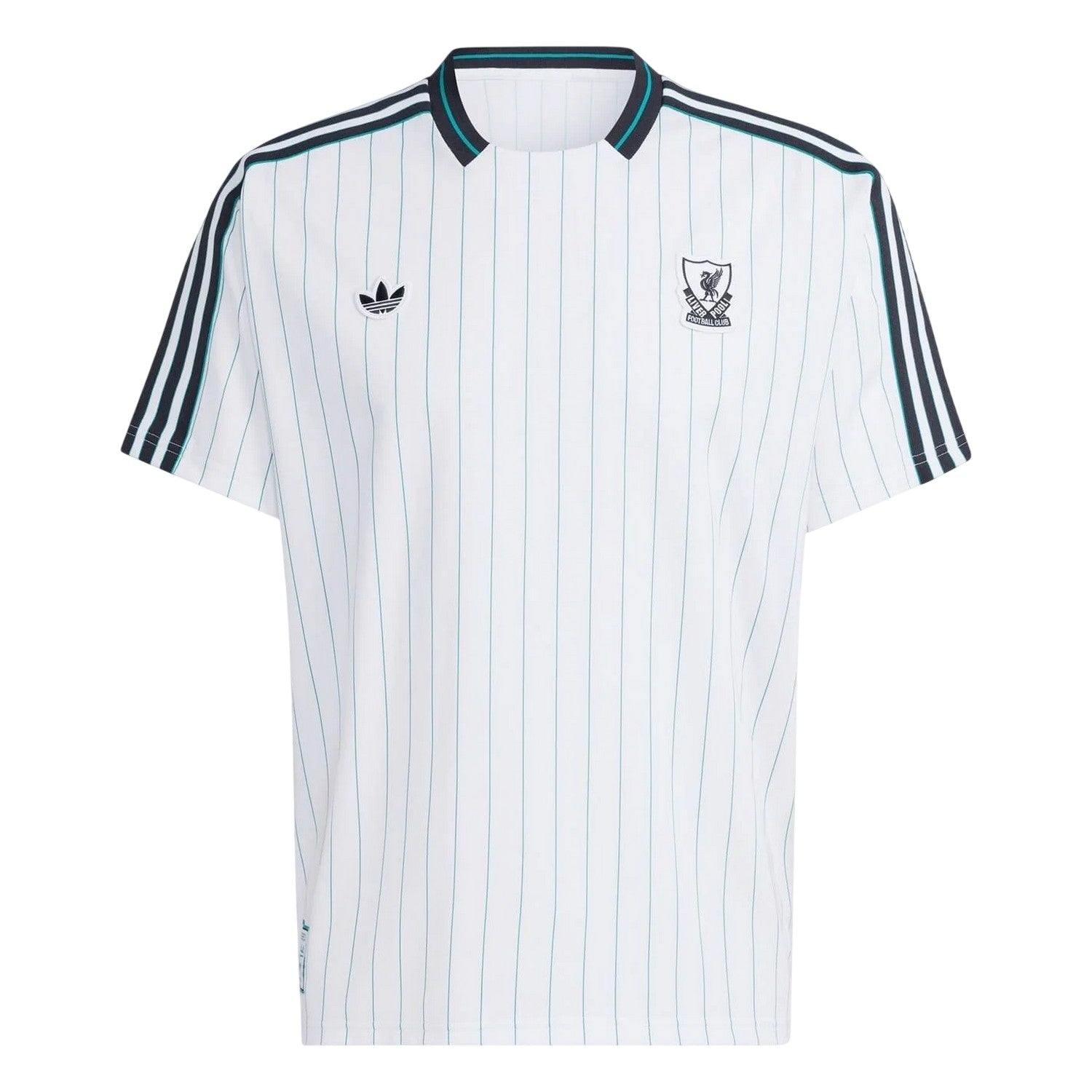 White-Green - Front - Adidas Unisex Adult Terrace Icons Liverpool FC T-Shirt