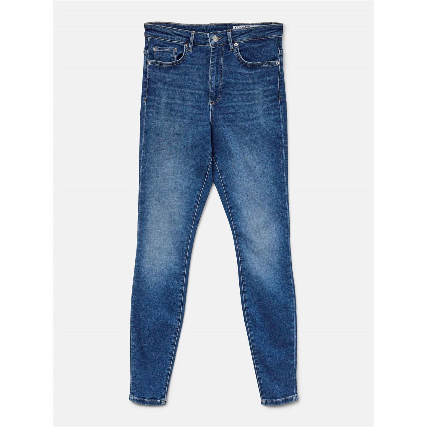 Medium Blue - Back - Vero Moda Womens-Ladies 5 Pockets Skinny Jeans