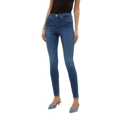 Blue Denim - Lifestyle - Vero Moda Womens-Ladies 5 Pockets Skinny Jeans