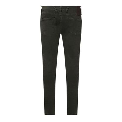 Green - Back - Replay Mens Anbass Hyperfreak Stretch Slim Jeans