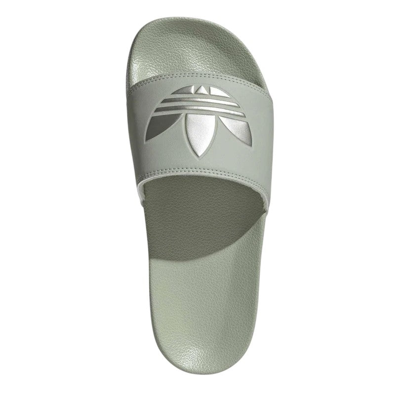 Green - Pack Shot - Adidas Womens-Ladies Adilette Lite Single Strap Slides