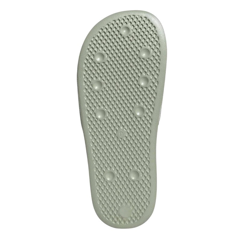 Green - Close up - Adidas Womens-Ladies Adilette Lite Single Strap Slides