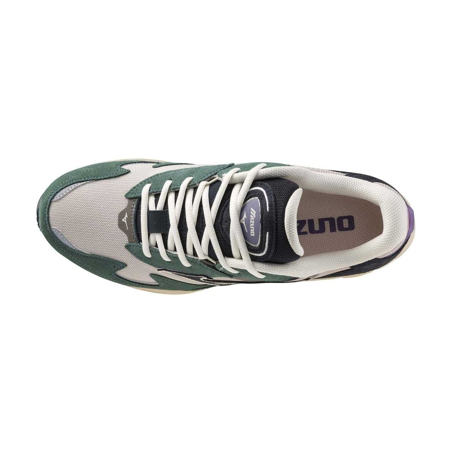 Green-White - Lifestyle - Mizuno Mens Wave Rider Beta Sportstyle Suede Trainers