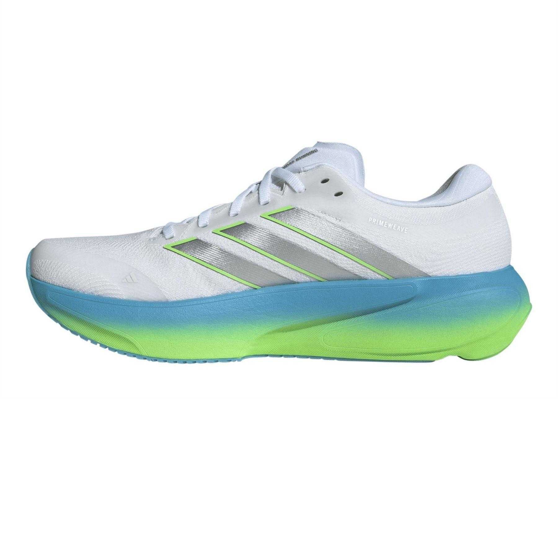 White-Blue-Lime - Side - Adidas Mens Supernova Rise 3 Shoes