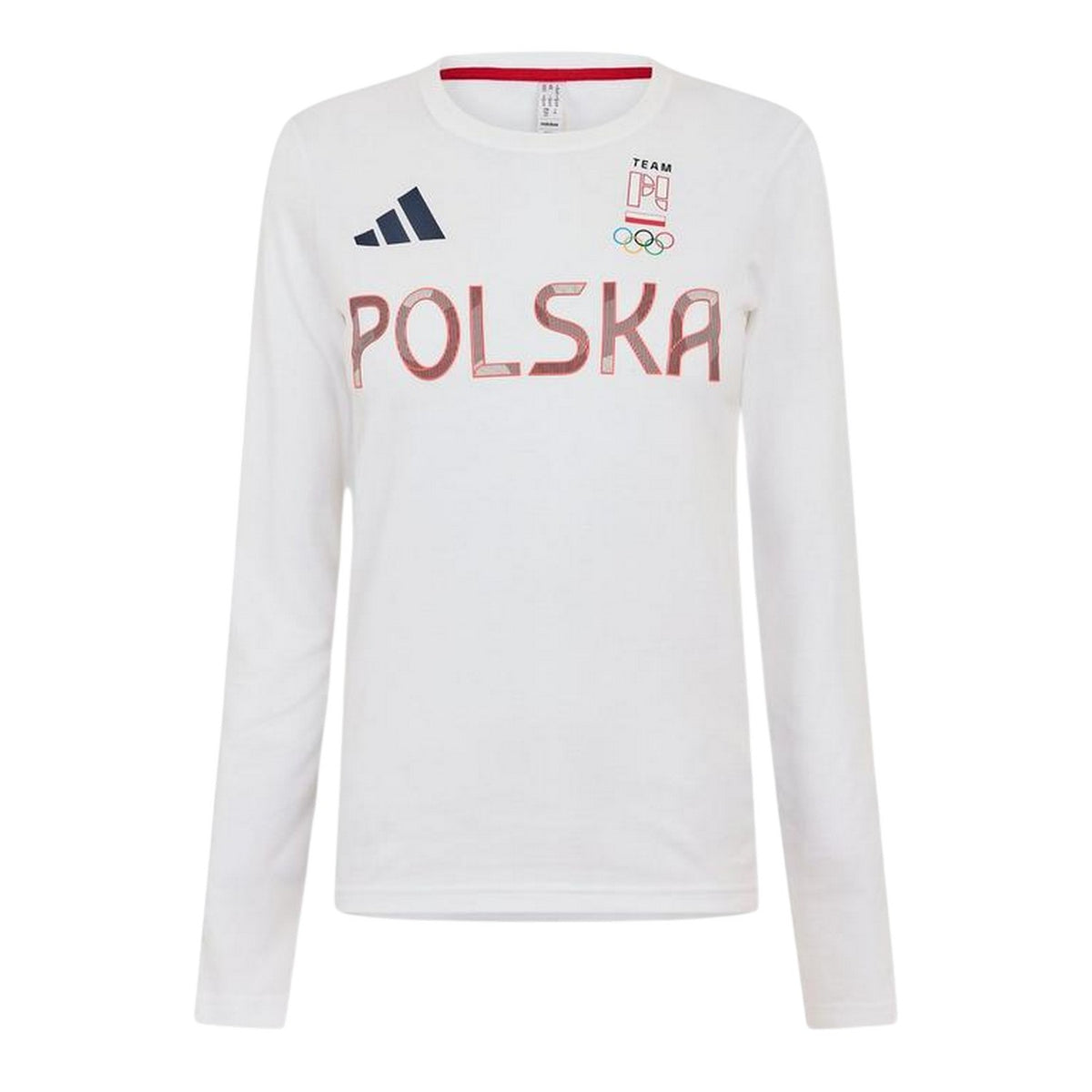 White - Front - Adidas Womens-Ladies Olympic Poland Jersey