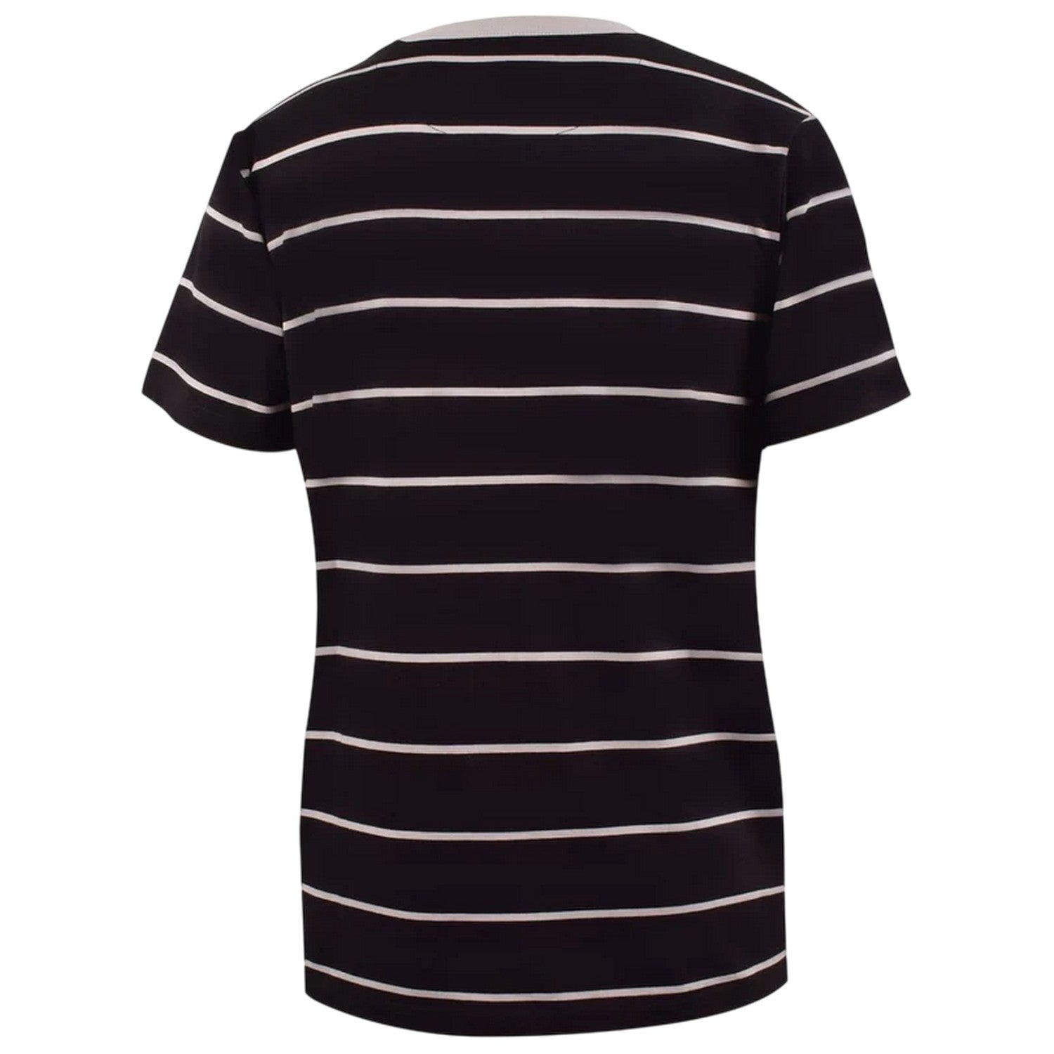 Black - Back - Pretty Green Mens Striped Logo T-Shirt