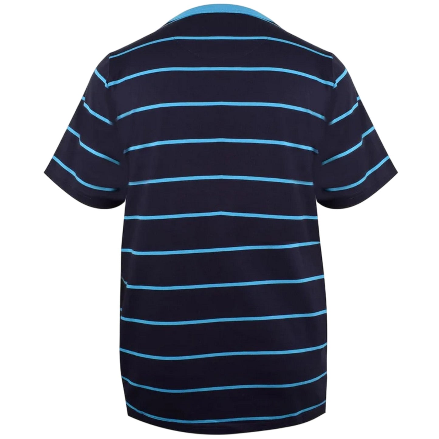 Blue - Back - Pretty Green Mens Striped Logo T-Shirt