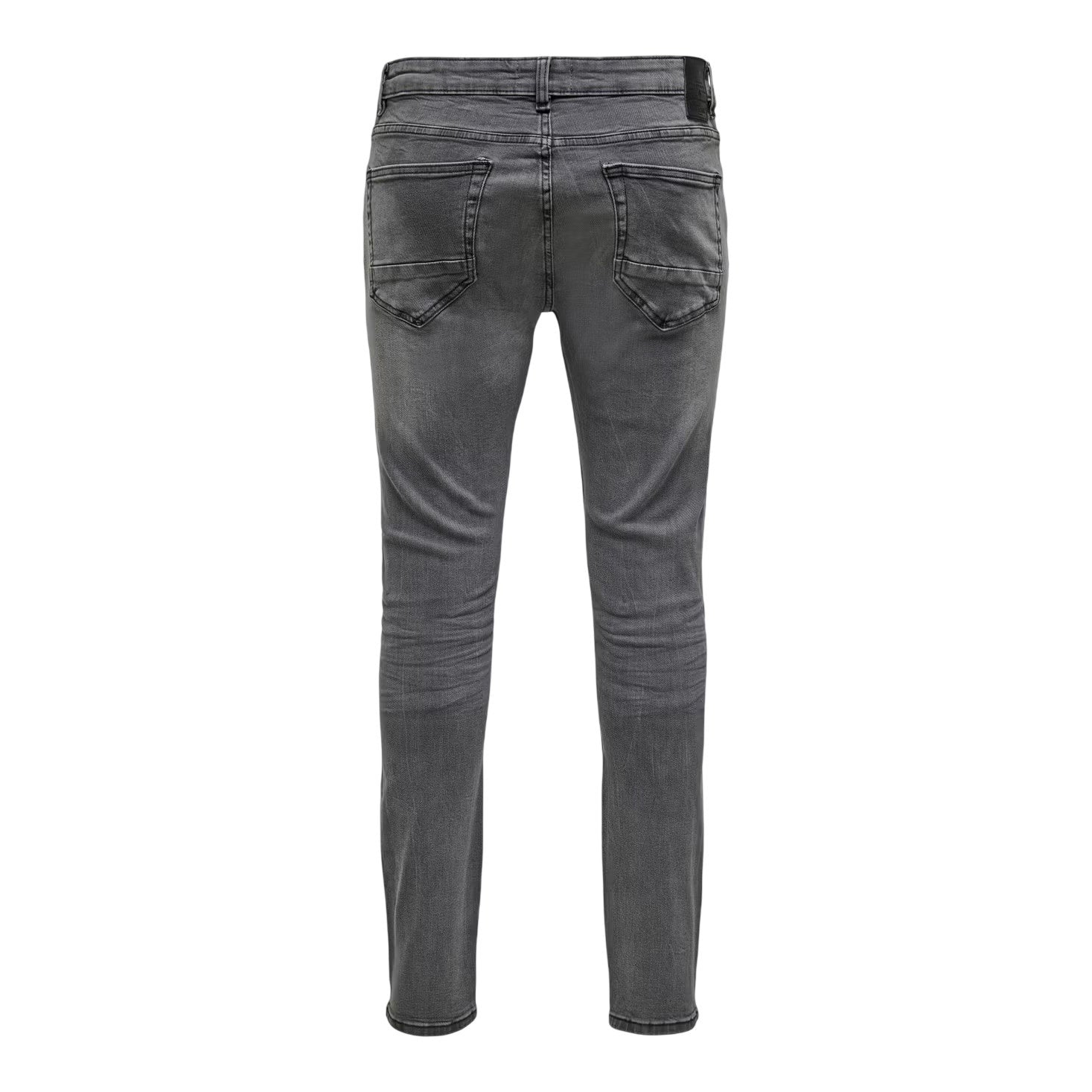 Grey Denim - Back - Only and Sons Mens Skinny Jeans