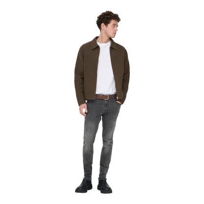 Grey Denim - Pack Shot - Only and Sons Mens Skinny Jeans