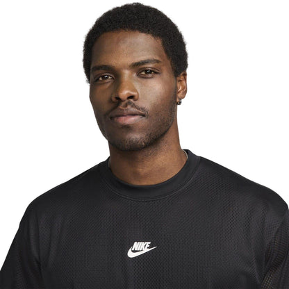 Black - Side - Nike Mens Swoosh Crew Neck Regular T-Shirt