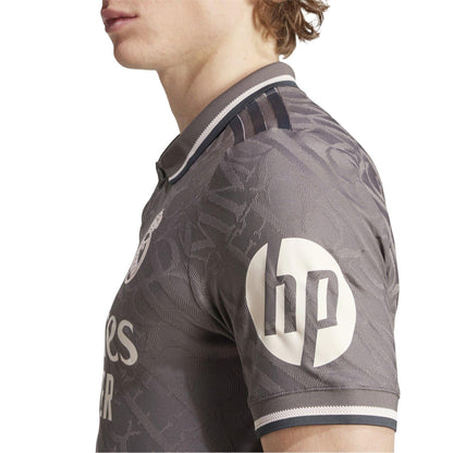 Charcoal - Side - Adidas Mens Real Madrid CF Polo Shirt