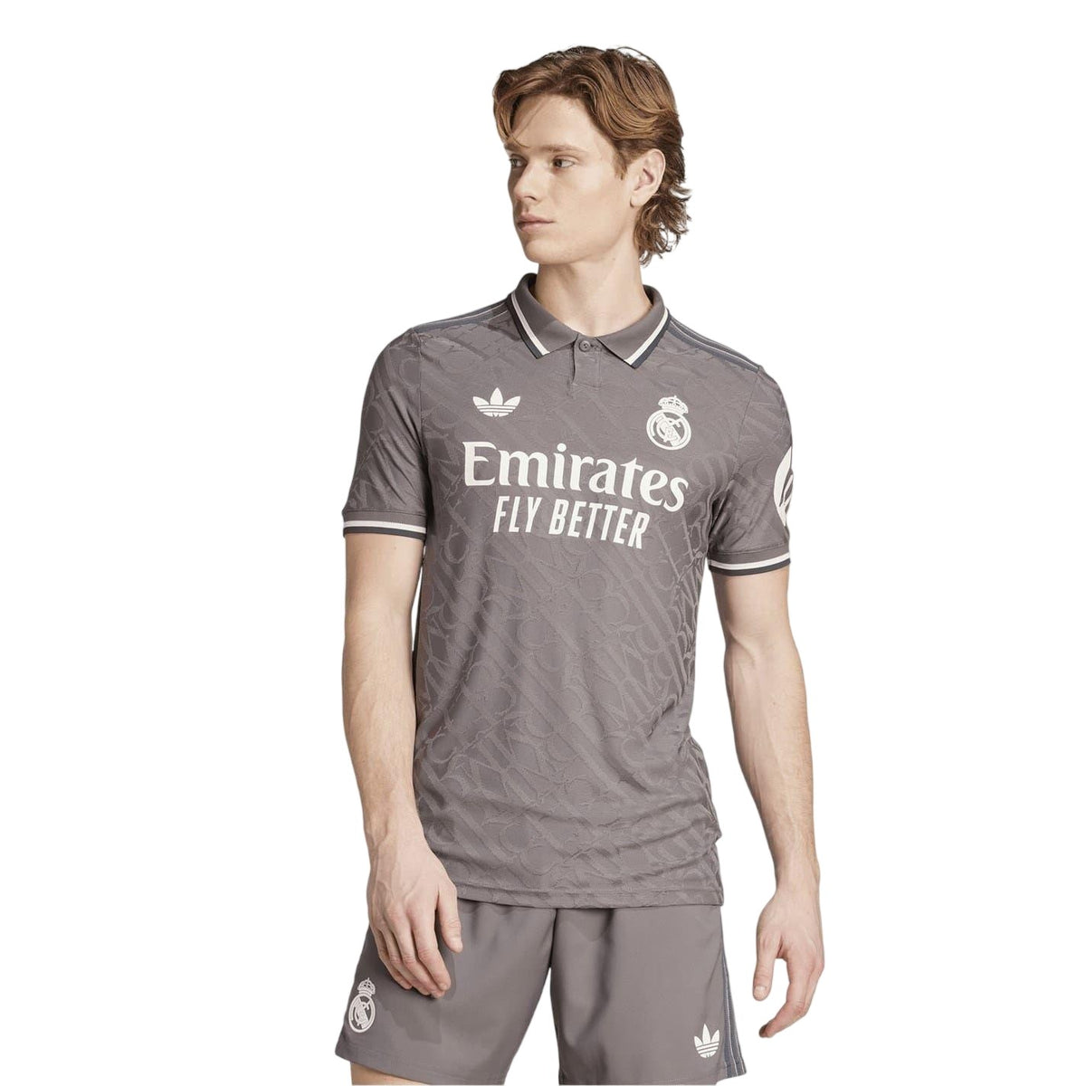 Charcoal - Pack Shot - Adidas Mens Real Madrid CF Polo Shirt