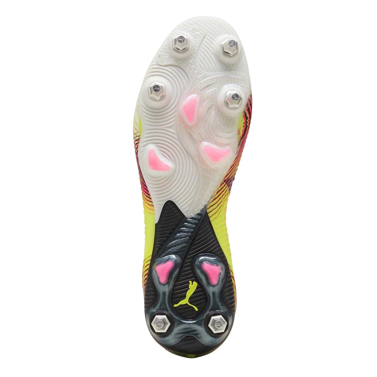 Yellow - Back - Puma Childrens-Kids Future 8 Ultimate Soft Ground Football Boots
