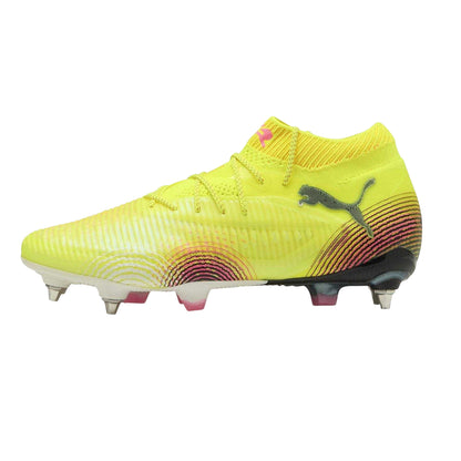 Yellow - Side - Puma Childrens-Kids Future 8 Ultimate Soft Ground Football Boots