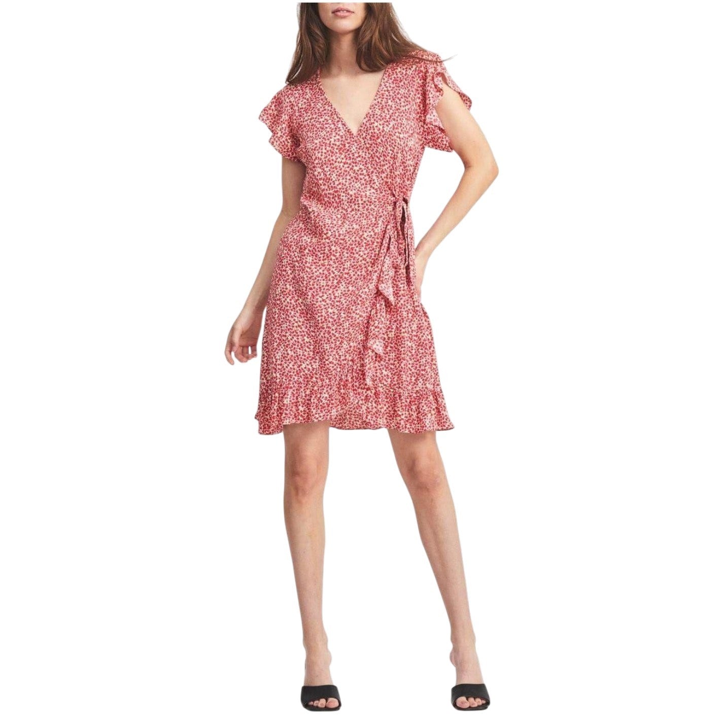 Poppy - Back - Vila Womens-Ladies Fini V Neck Wrap Dress