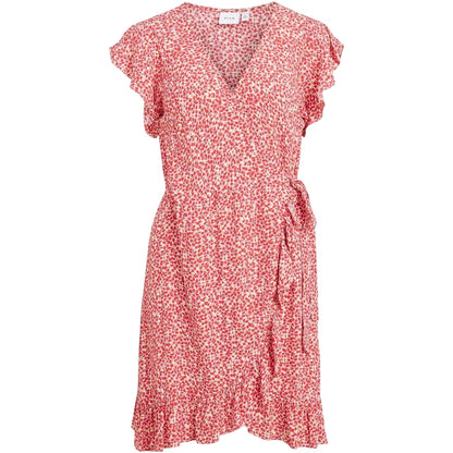 Poppy - Front - Vila Womens-Ladies Fini V Neck Wrap Dress