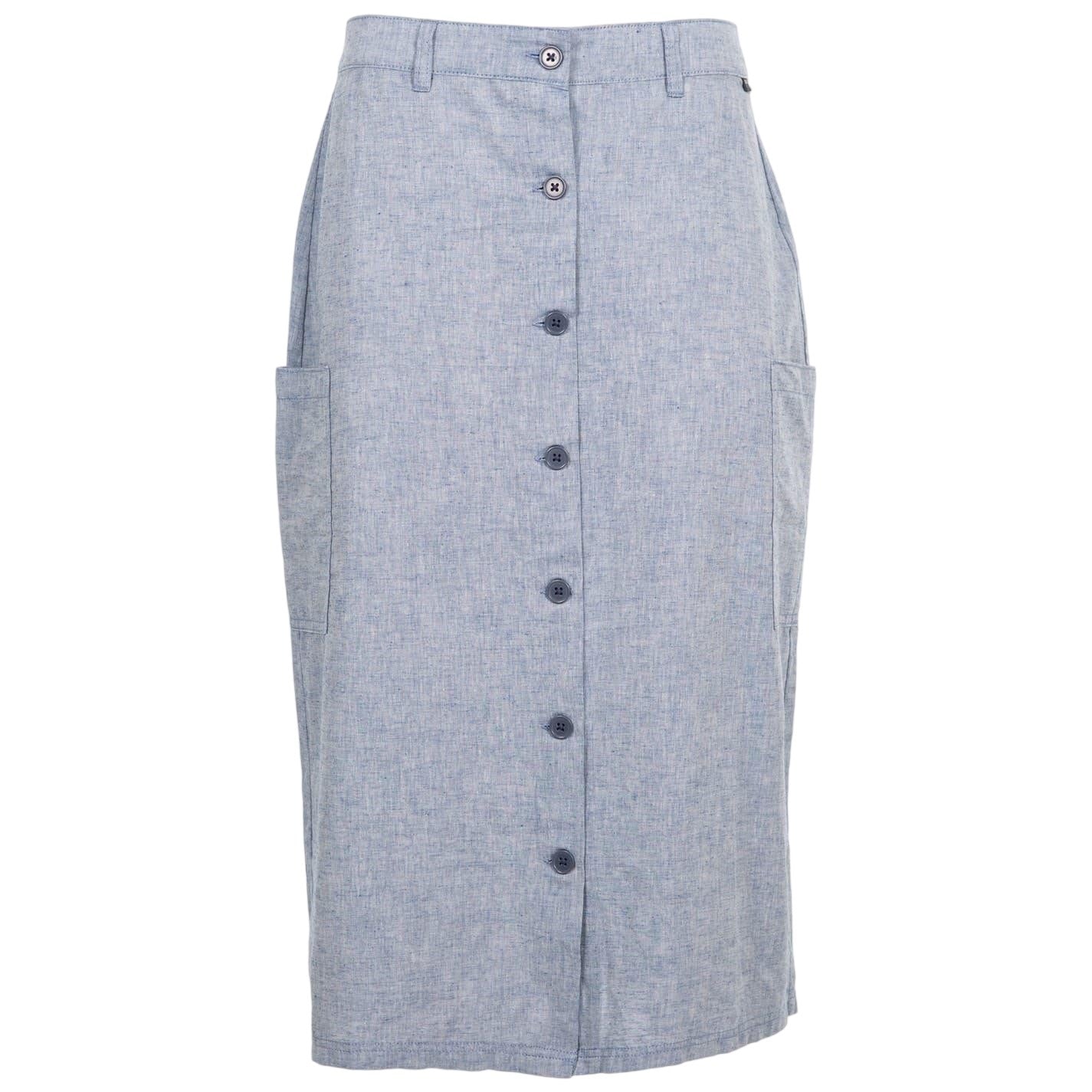 Navy Blue - Front - Trespass Womens-Ladies Alexie A-line Midi Skirt