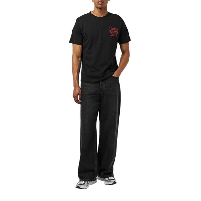 Black - Pack Shot - Replay Mens Back Jeans Logo T-Shirt