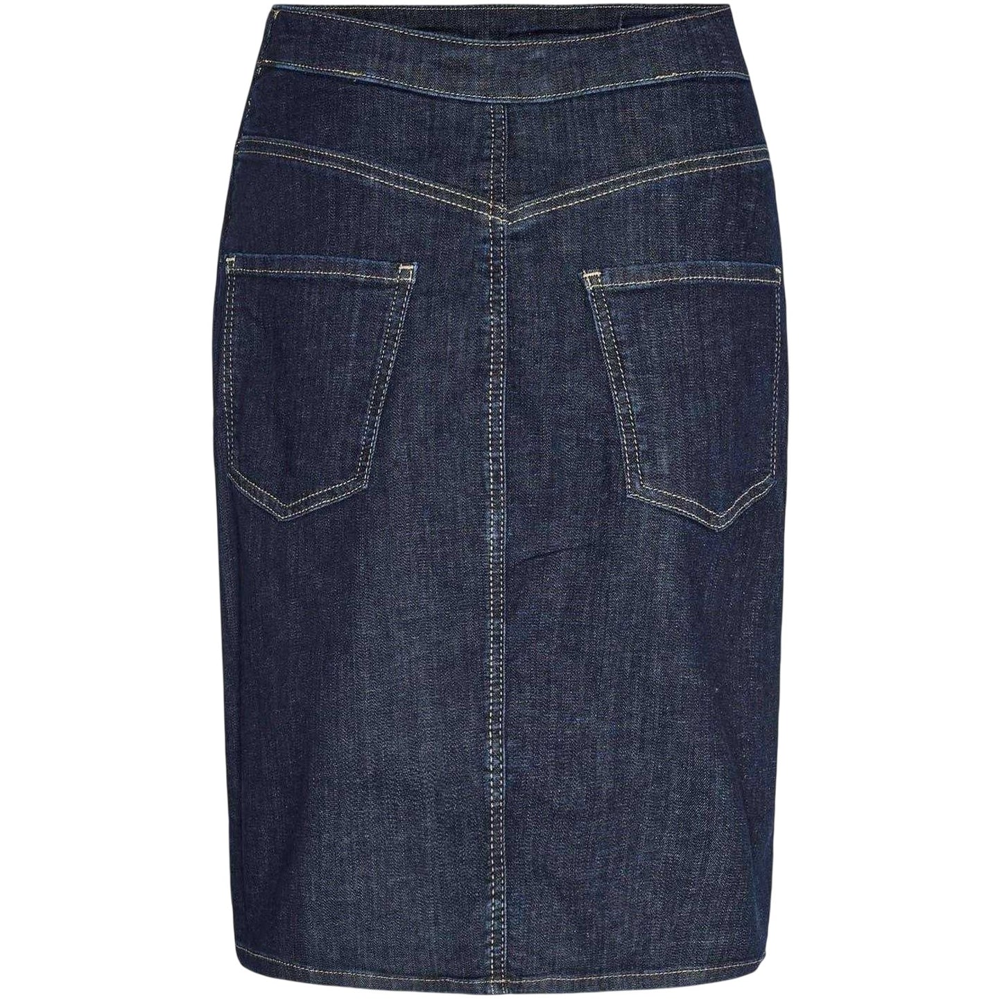 Dark Blue - Back - Mamalicious Womens-Ladies Mlatlanta Denim Skirt