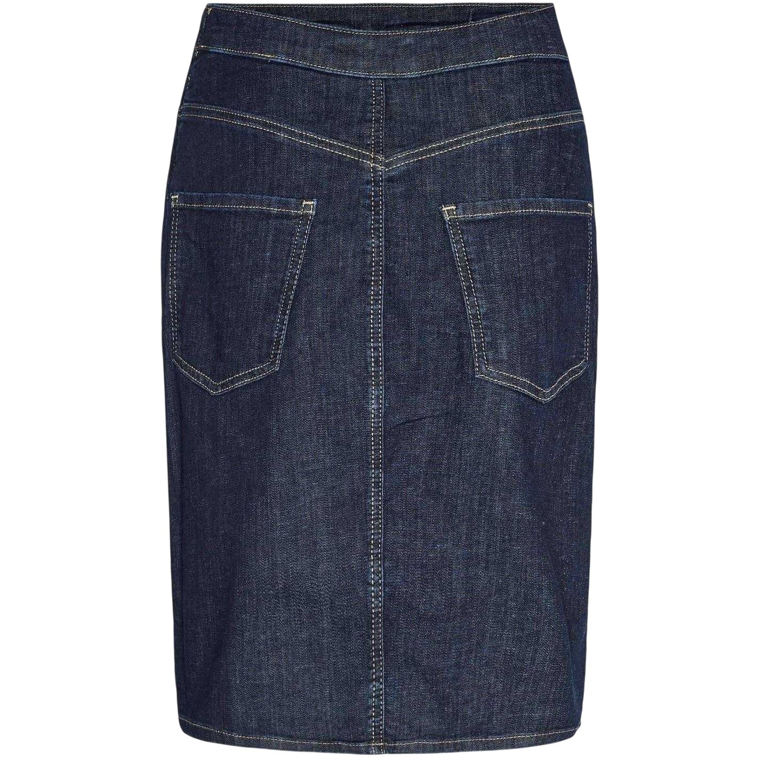 Dark Blue - Back - Mamalicious Womens-Ladies Mlatlanta Denim Skirt