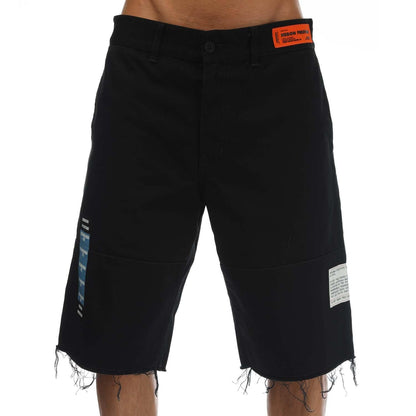 Black - Front - Heron Preston Mens Raw Edge Chinos