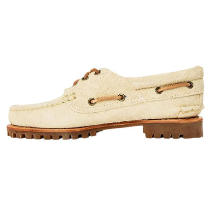 Natural - Back - Timberland Womens-Ladies Noreen Suede Boat Shoes