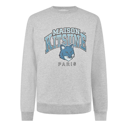 Grey - Front - Maison Kitsuné Unisex Adult Fox Regular Sweatshirt