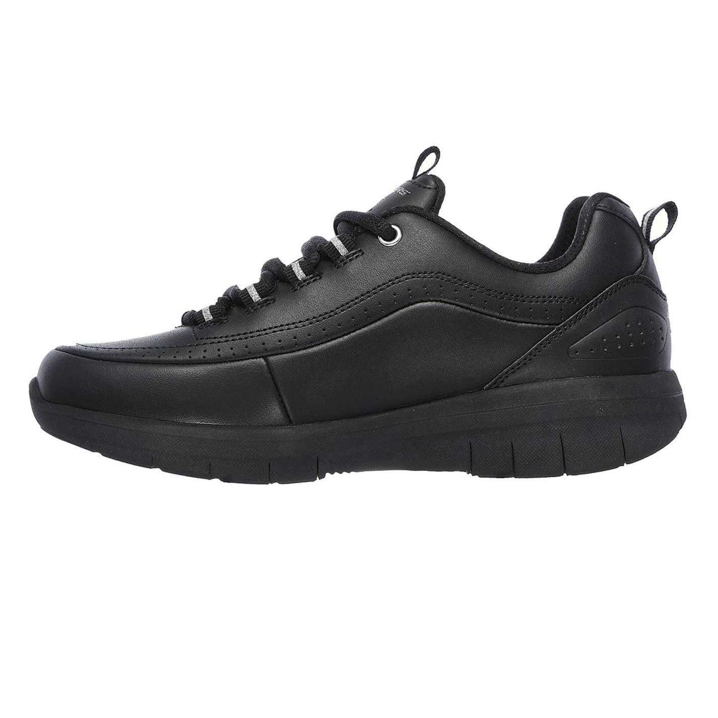 Black - Side - Skechers Womens-Ladies Elite Status Leather Trainers