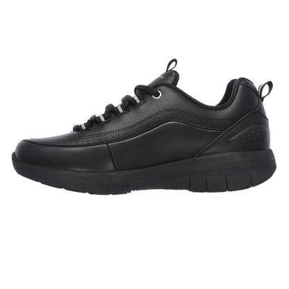 Black - Side - Skechers Womens-Ladies Elite Status Leather Trainers