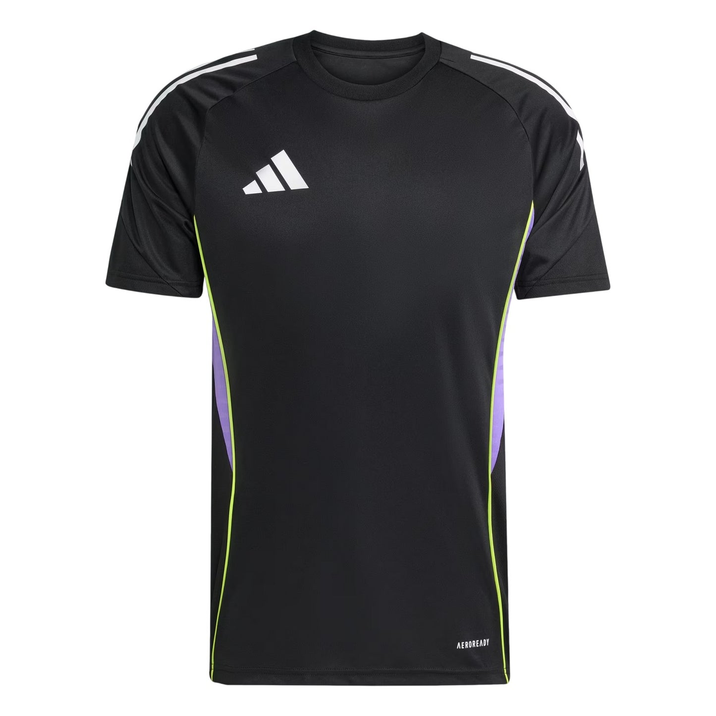 Black-Purple - Front - Adidas Mens Tiro 25 Competition Training T-Shirt