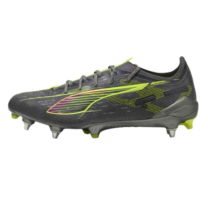 Matted Silver - Side - Puma Childrens-Kids Ultra 5 Ultimate Soft Ground Football Boots