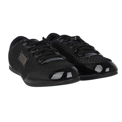 Black - Pack Shot - Firetrap Childrens-Kids Dr Domello Quilted Trainers