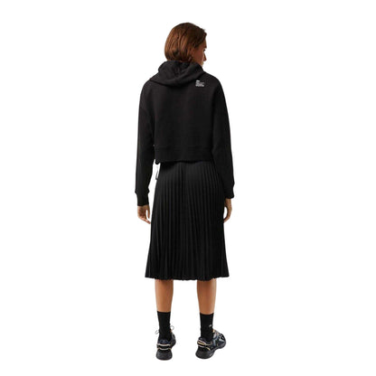 Black - Back - Lacoste Womens-Ladies Pleated Midi Skirt