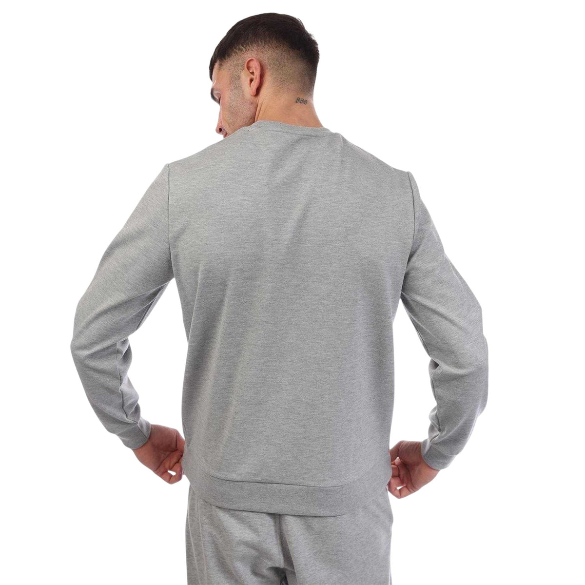 Grey - Back - Lyle & Scott Mens Lightweight Sweatshirt