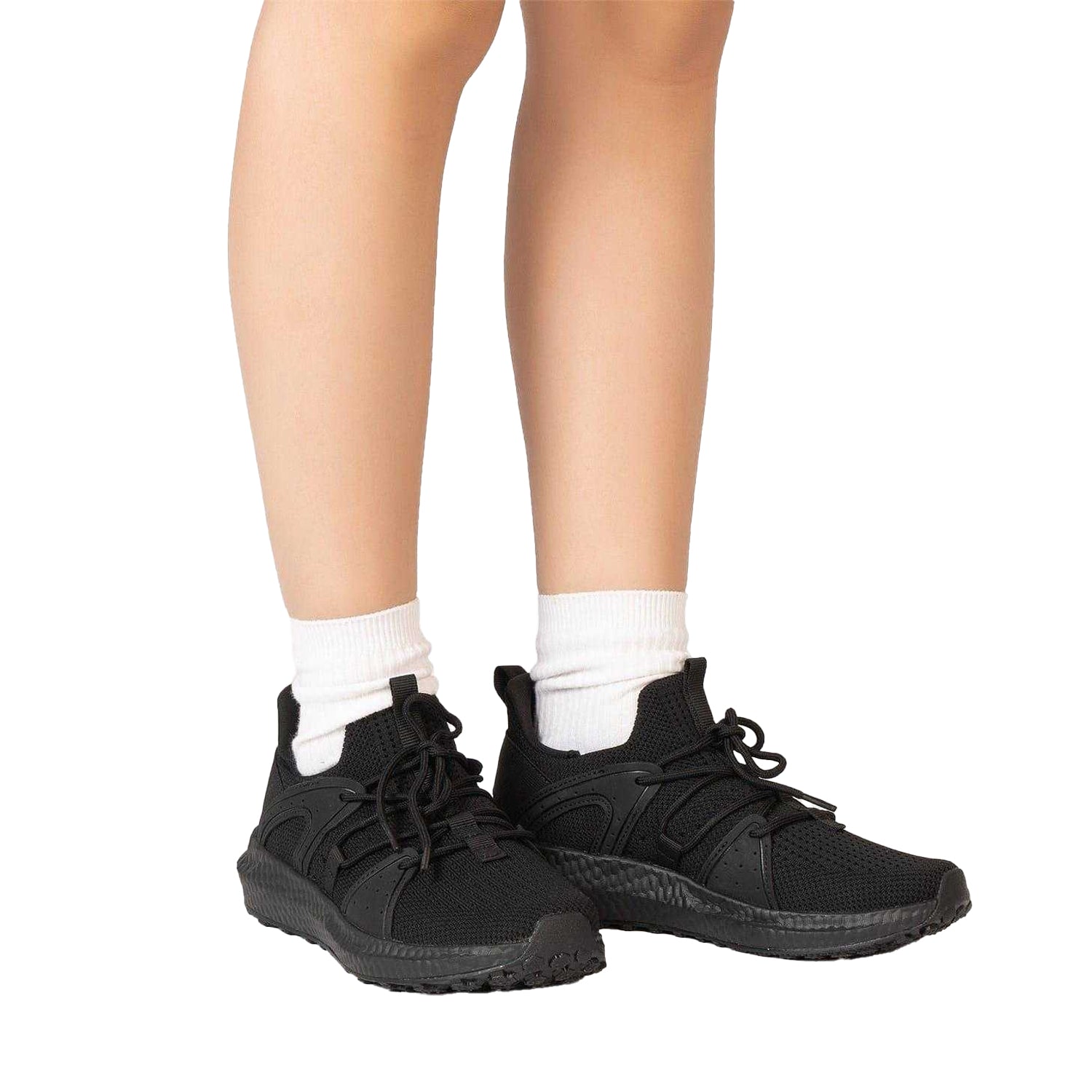 Black - Lifestyle - Kappa Womens-Ladies Bronte Trainers