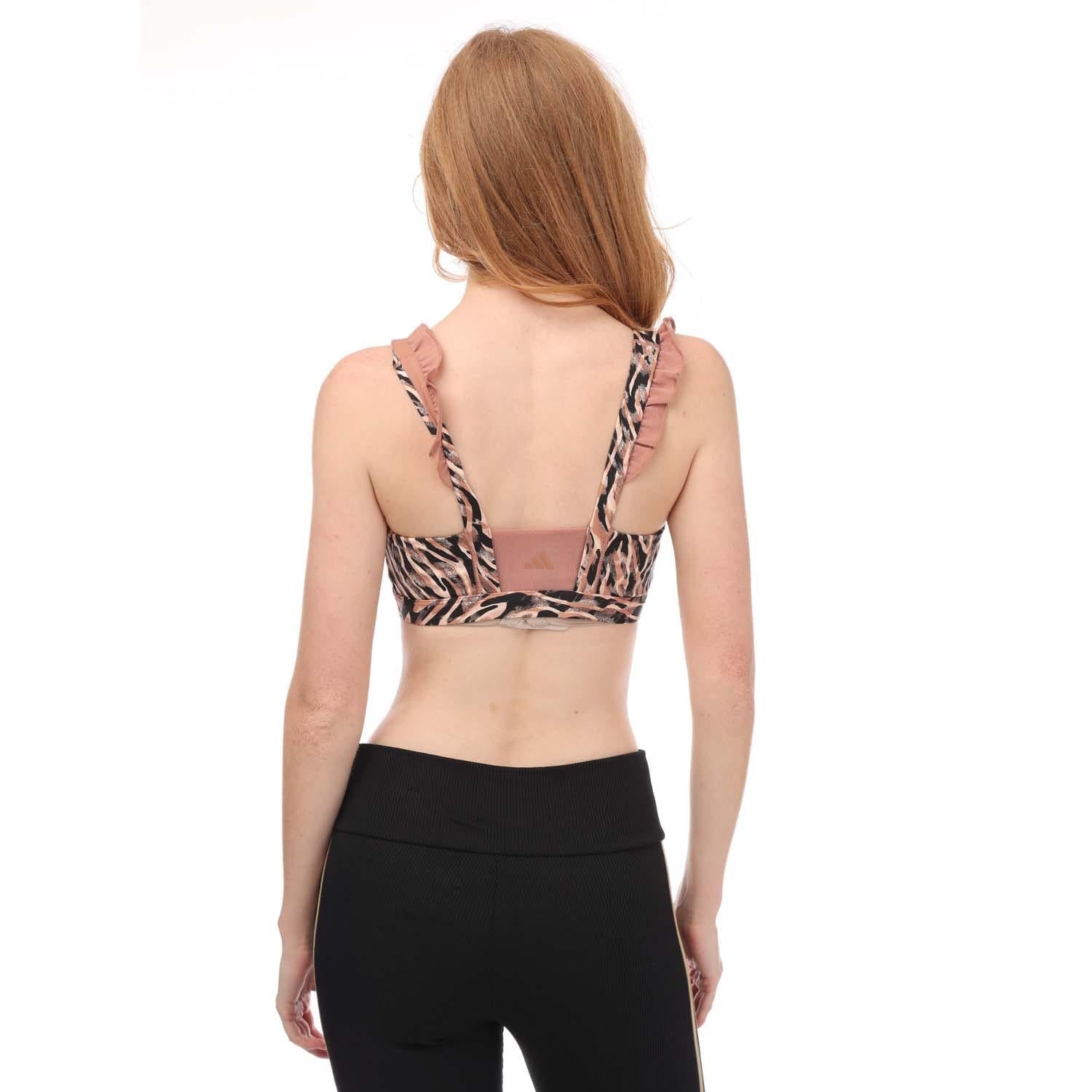 Pink - Back - Adidas Womens-Ladies CoreFlow Studio Sports Bra