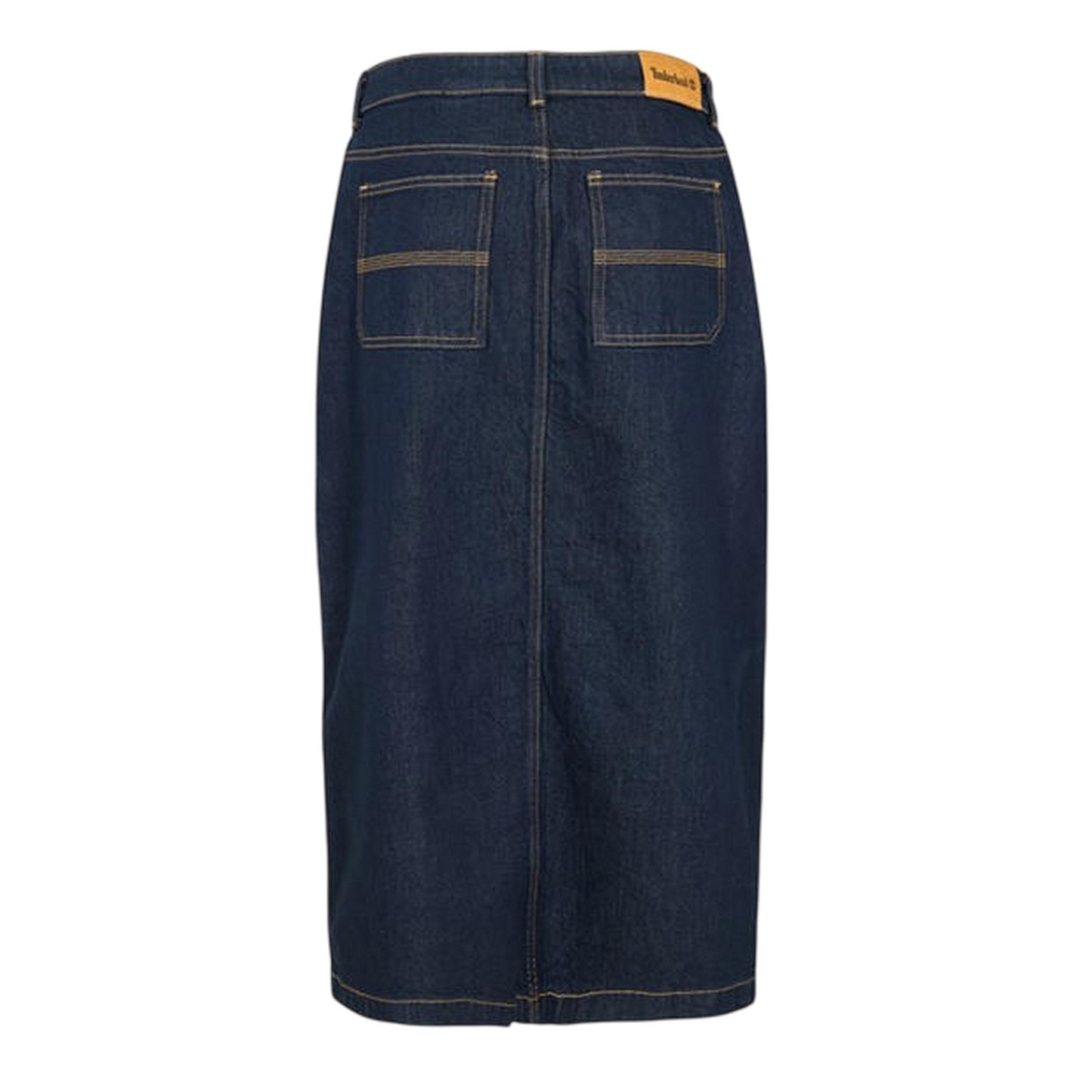 Indigo - Back - Timberland Womens-Ladies Refibra Denim Mom Midi Skirt