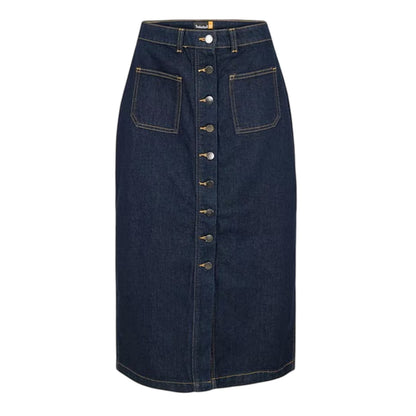 Indigo - Front - Timberland Womens-Ladies Refibra Denim Mom Midi Skirt