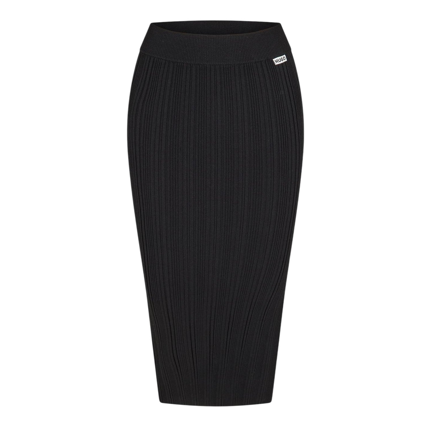 Black - Front - Hugo Womens-Ladies Sareplie Knitted Pencil Skirt