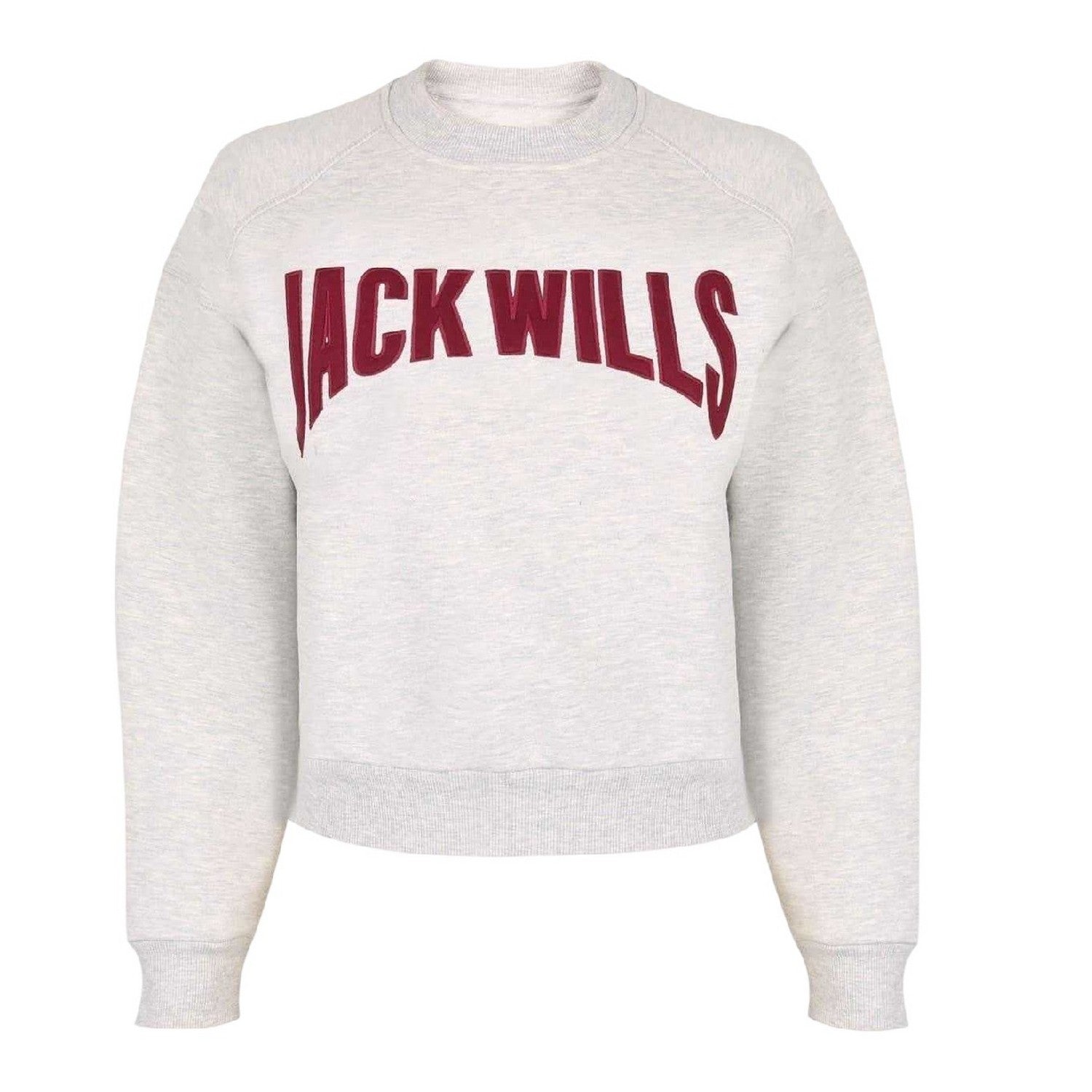 Ice Marl - Front - Jack Wills Womens-Ladies Varsity Crew Neck Sweatshirt