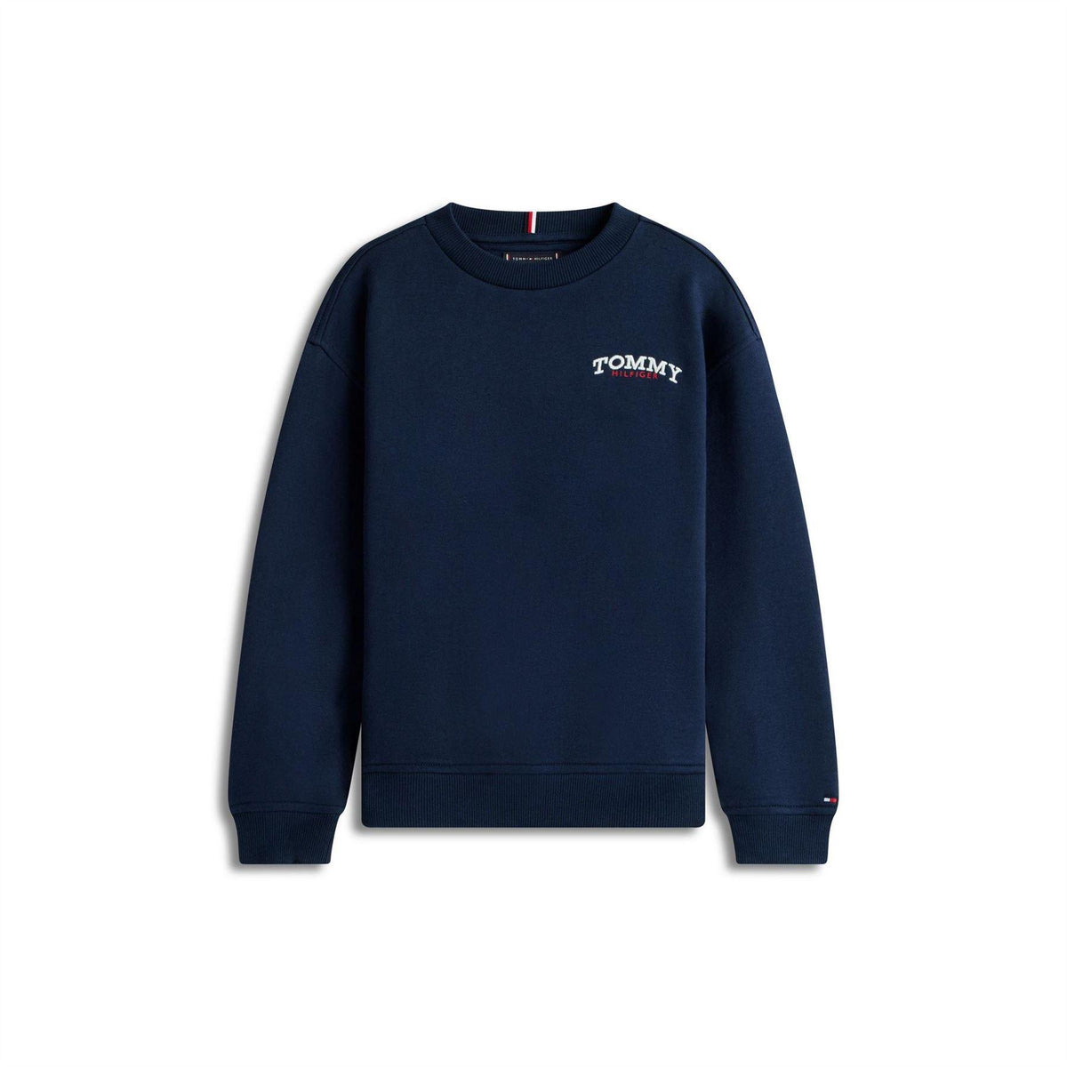 Night Navy - Front - Tommy Hilfiger Childrens-Kids Monogram Terrycloth Sweatshirt