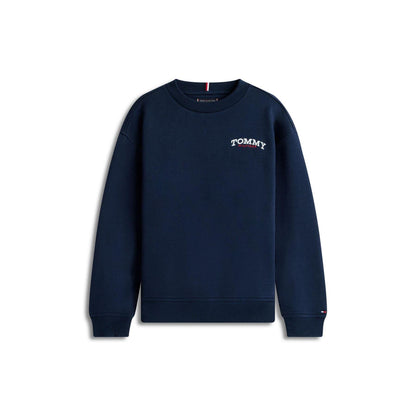 Night Navy - Front - Tommy Hilfiger Childrens-Kids Monogram Terrycloth Sweatshirt