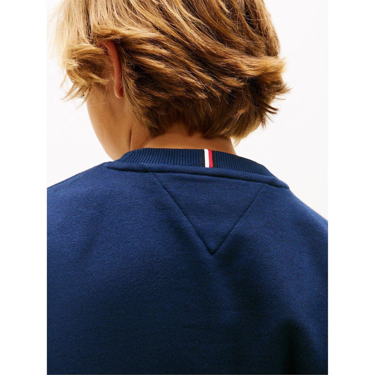 Night Navy - Side - Tommy Hilfiger Childrens-Kids Monogram Terrycloth Sweatshirt