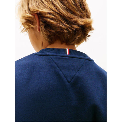 Night Navy - Side - Tommy Hilfiger Childrens-Kids Monogram Terrycloth Sweatshirt